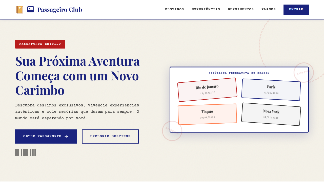 Passport Travel UI