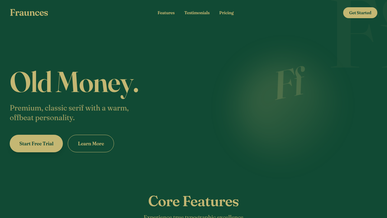 Fraunces Typography