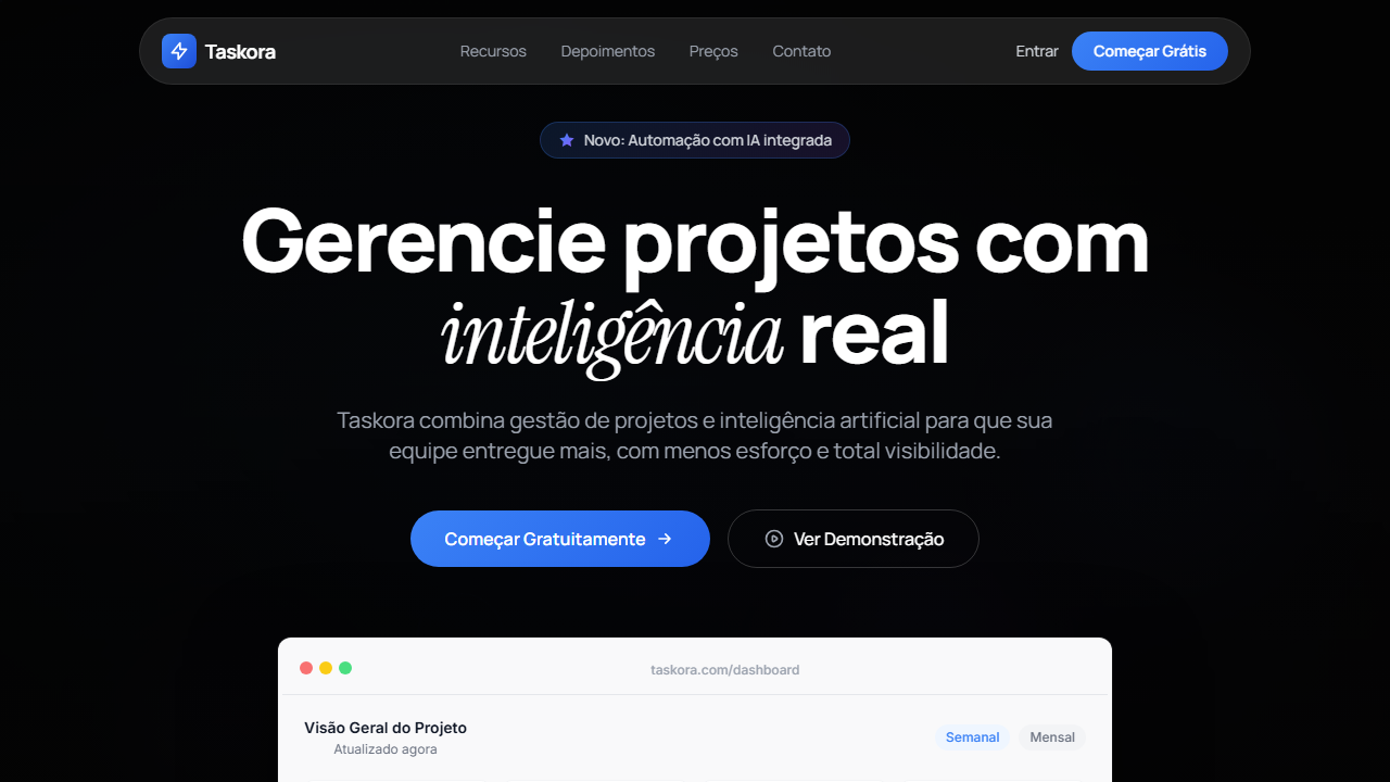 Taskora SaaS Hero