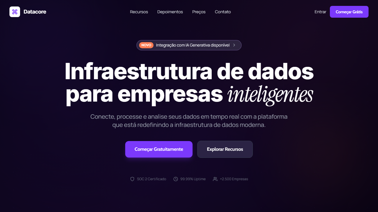 Datacore SaaS Hero