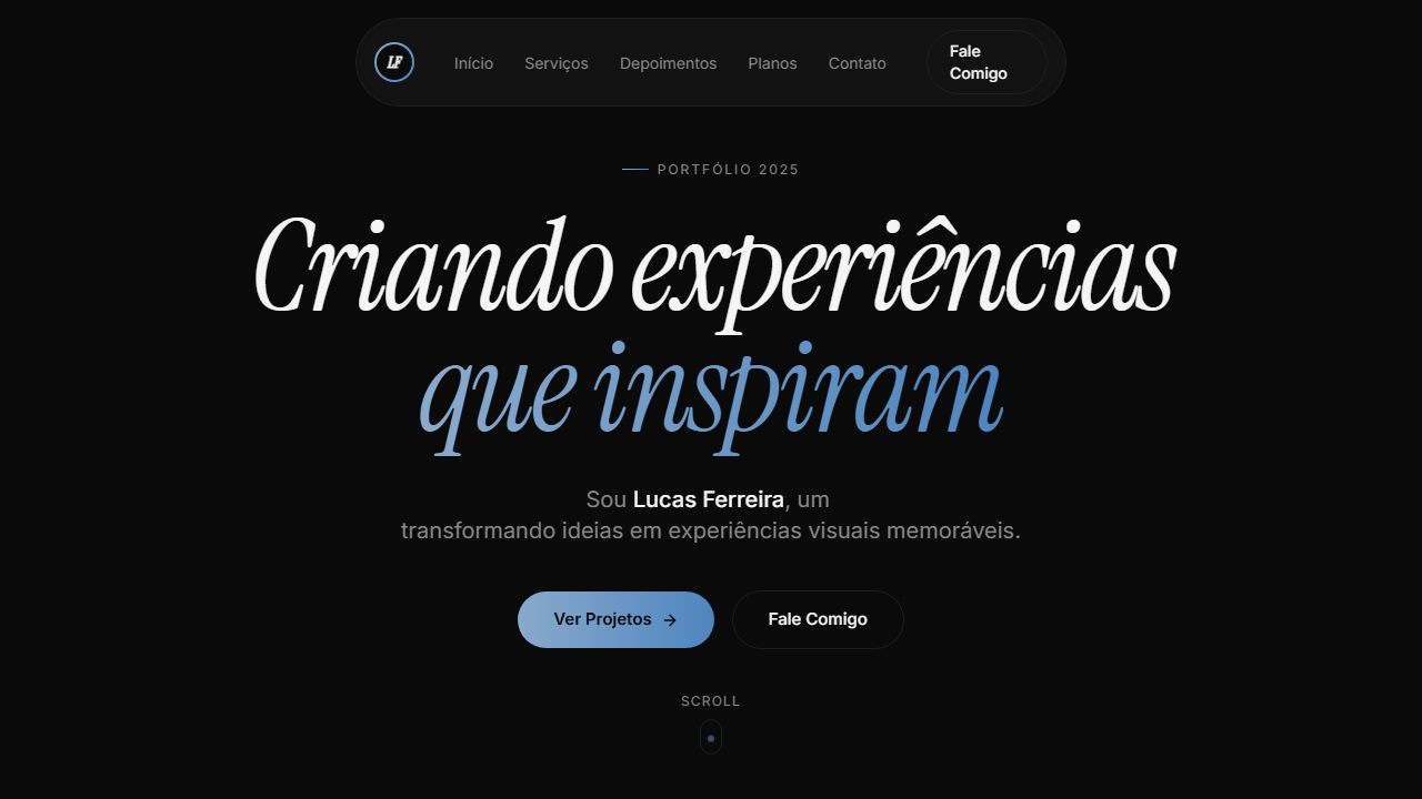 Dark Portfolio Hero