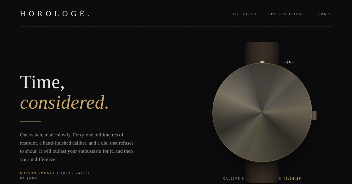 HOROLOGÉ — Time, considered.