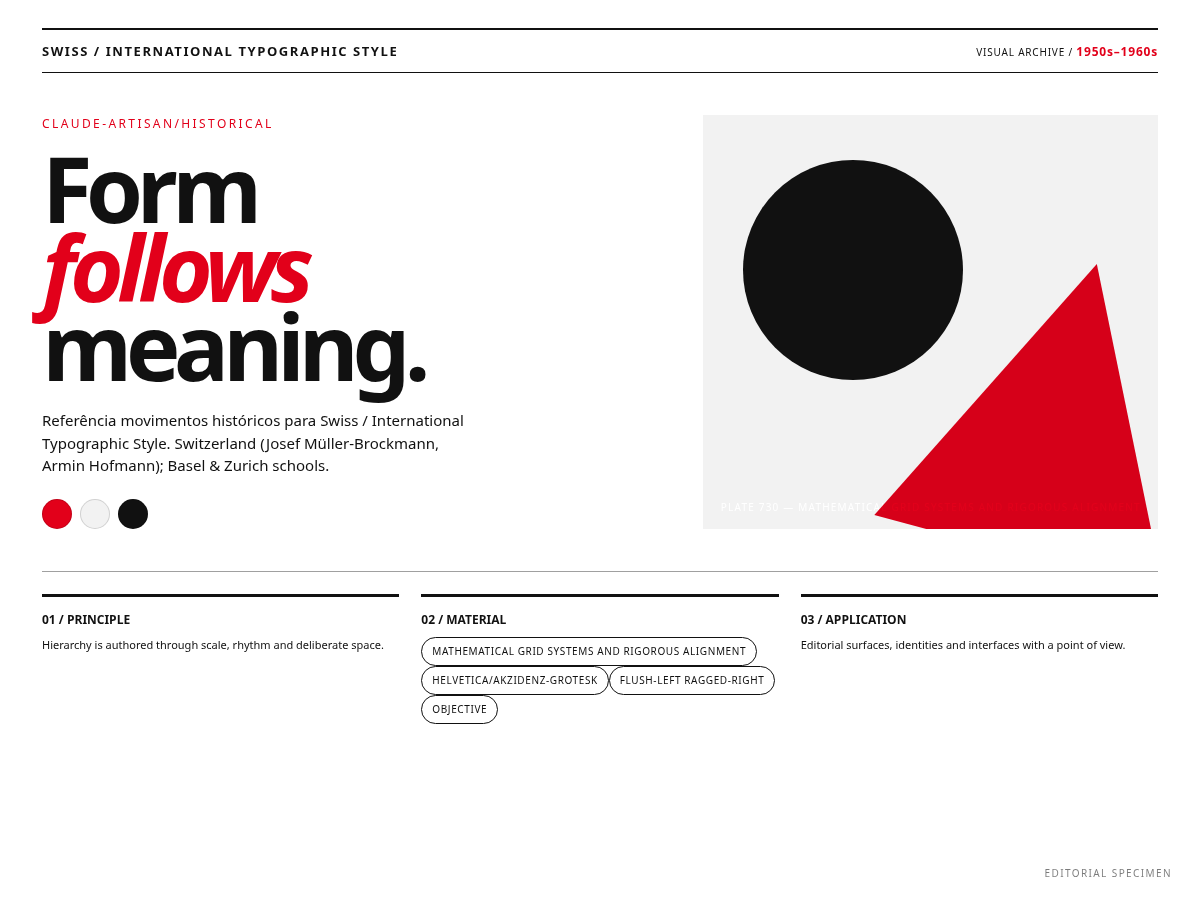 Swiss / International Typographic Style