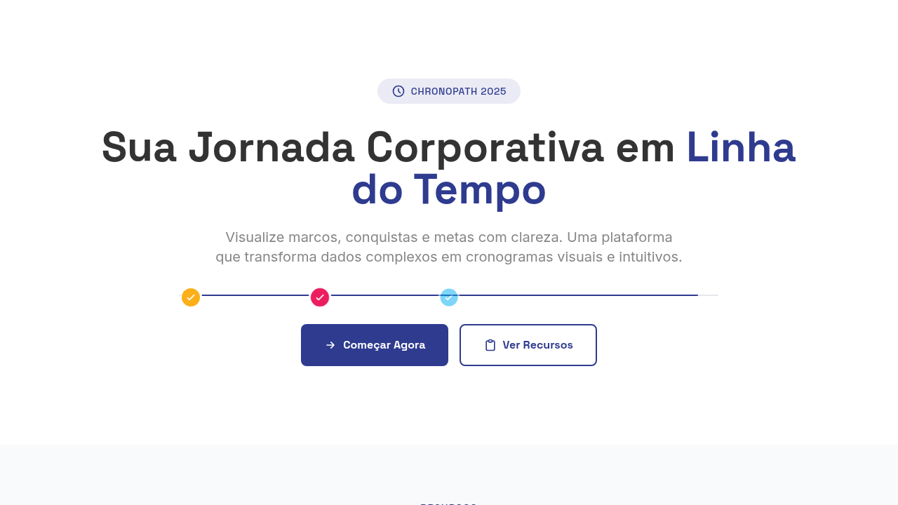 Timeline Horizontal Corporativo